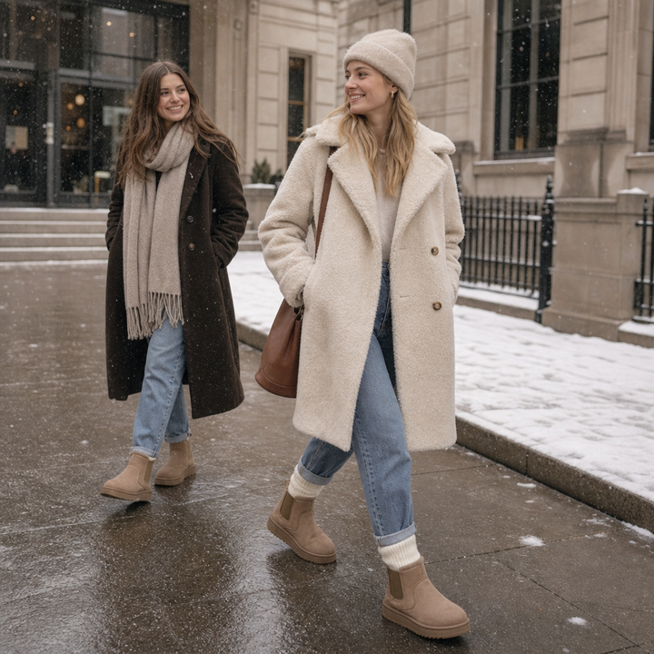 Lorveld | Damen Winterstiefel Chelsea gefüttert - Camel - Image 4