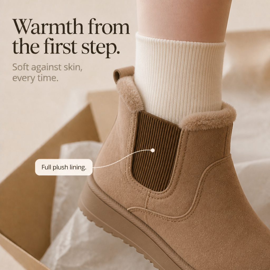 Lorveld | Damen Winterstiefel Chelsea gefüttert - Camel - Image 6