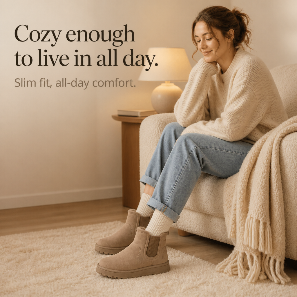 Lorveld | Damen Winterstiefel Chelsea gefüttert - Camel - Image 9