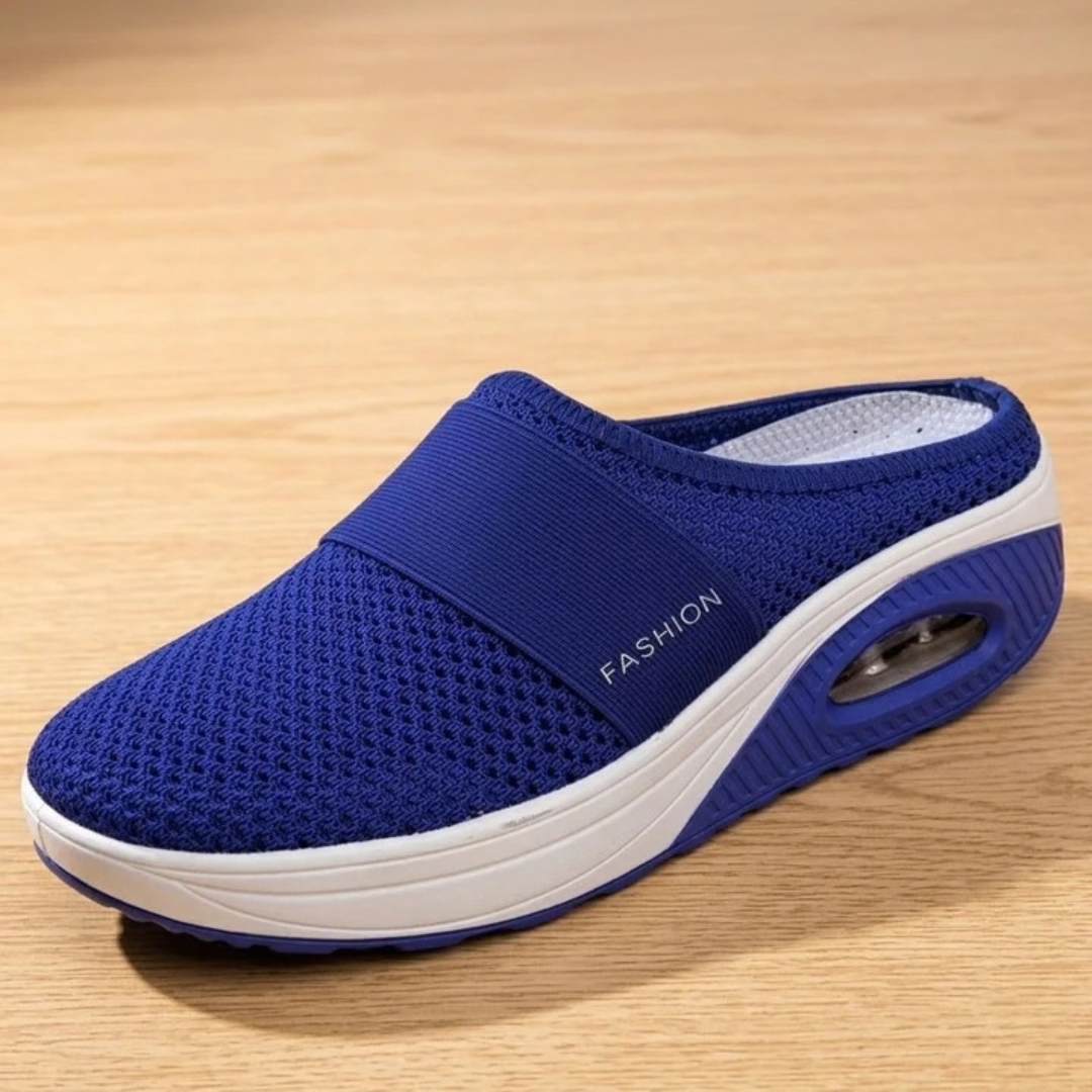 Lyndveka | Damen Hausschuhe Keilabsatz Luftpolster - Blue - Image 1