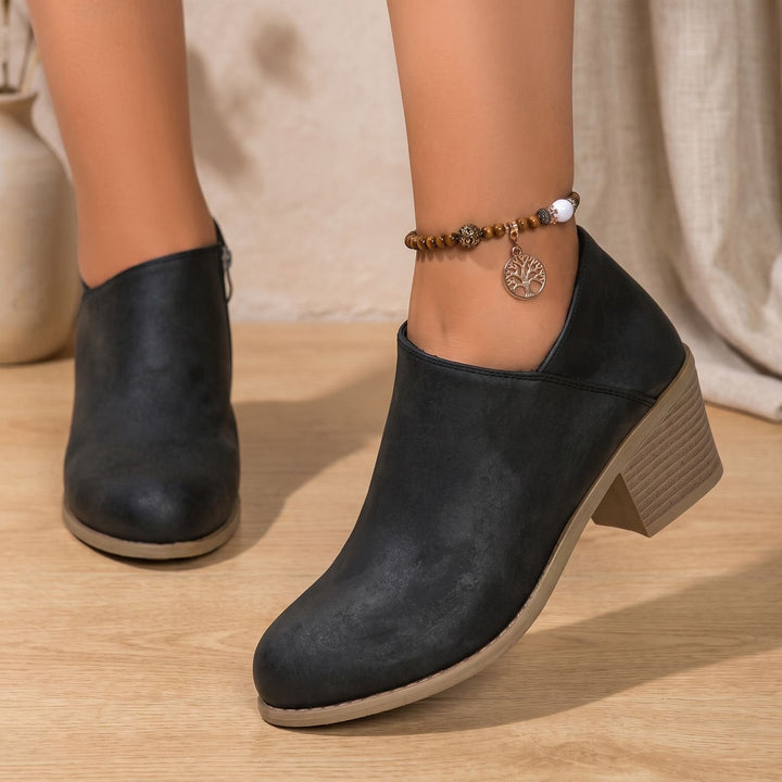 Lyndvorne | Damen Stiefeletten Blockabsatz Seitenreißverschluss - Baby Blue - Image 2