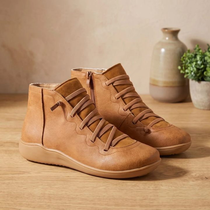 Lyvande | Damen Stiefeletten mit Reißverschluss - Camel - Image 1