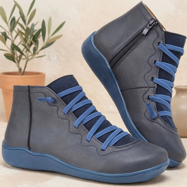 Lyvande | Damen Stiefeletten mit Reißverschluss - Camel - Image 5