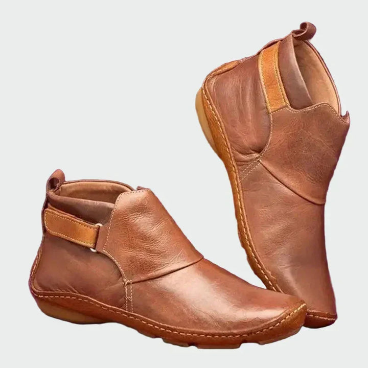 Marveld | Damen Stiefeletten Leder Schlupfform - Brown - Image 1
