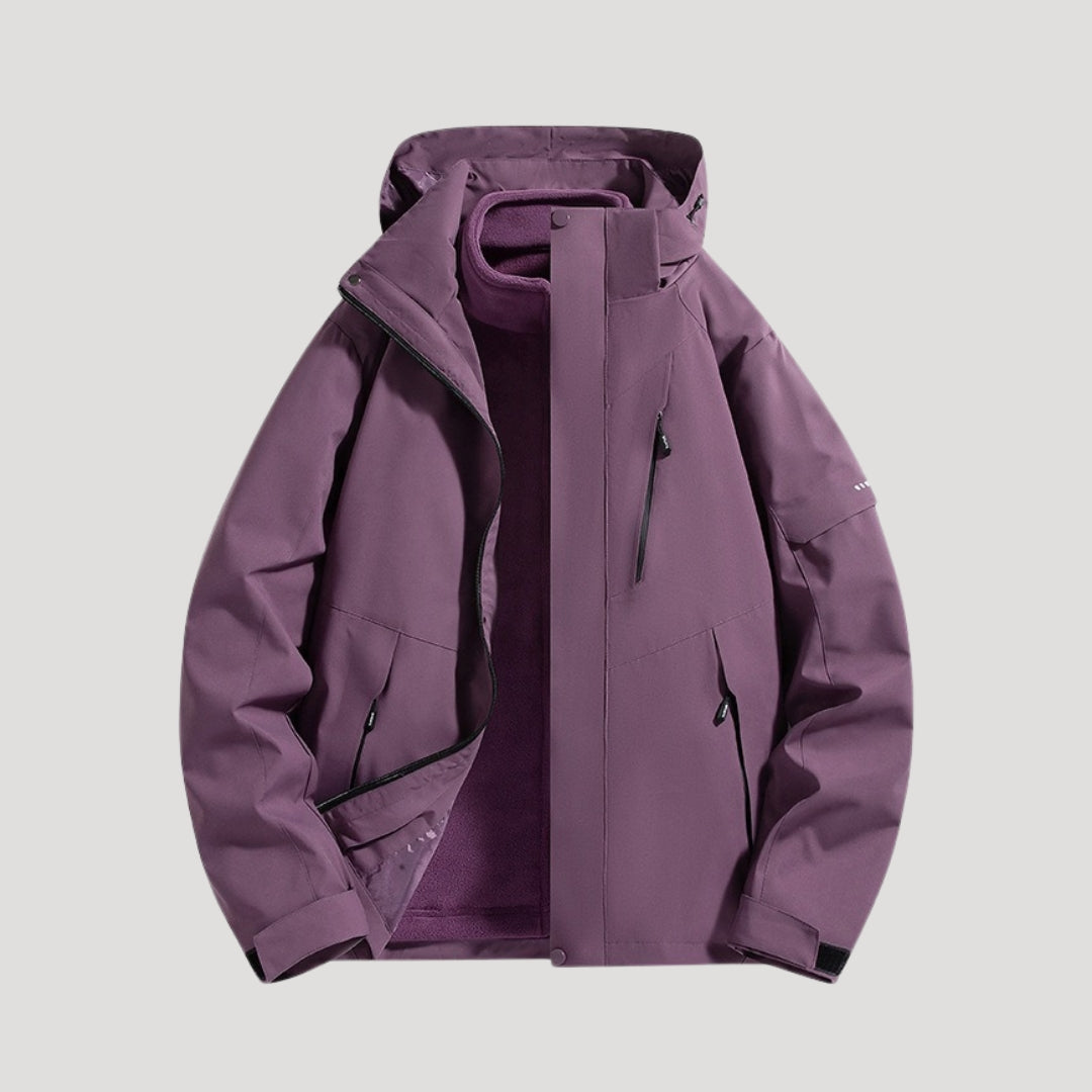 Melvinde | Damen Regenjacke mit Kapuze Wasserdicht - Light Pink - Image 4