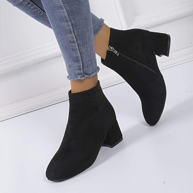 Melvorna | Damen Stiefeletten Blockabsatz Ankle Boot - Image 10