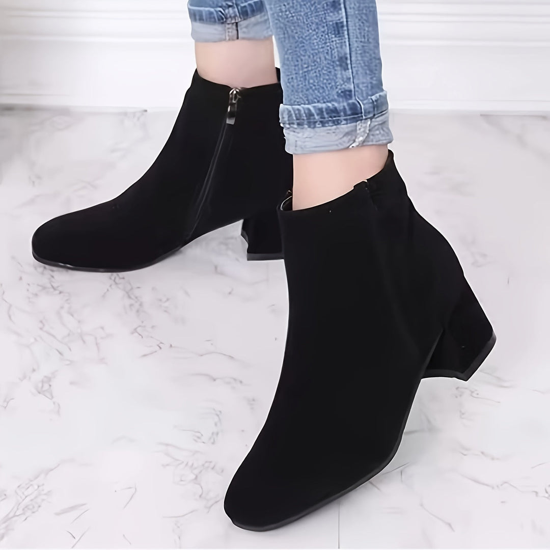 Melvorna | Damen Stiefeletten Blockabsatz Ankle Boot - Image 11