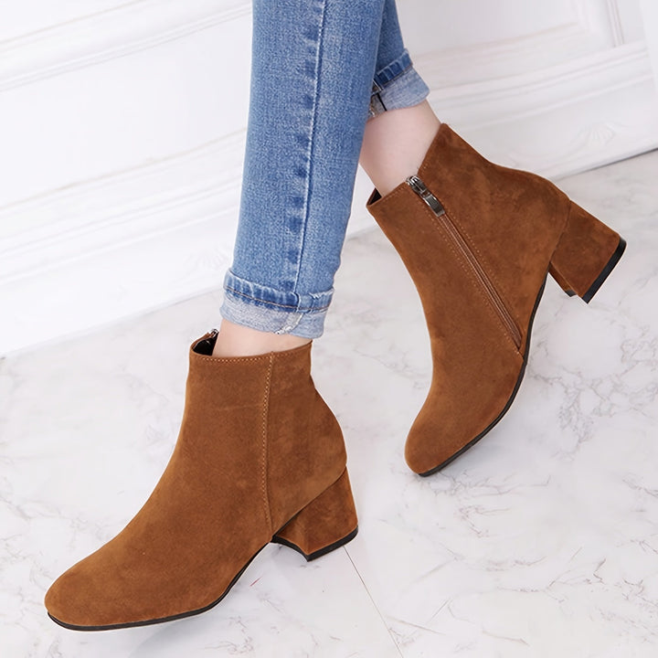 Melvorna | Damen Stiefeletten Blockabsatz Ankle Boot - Image 12