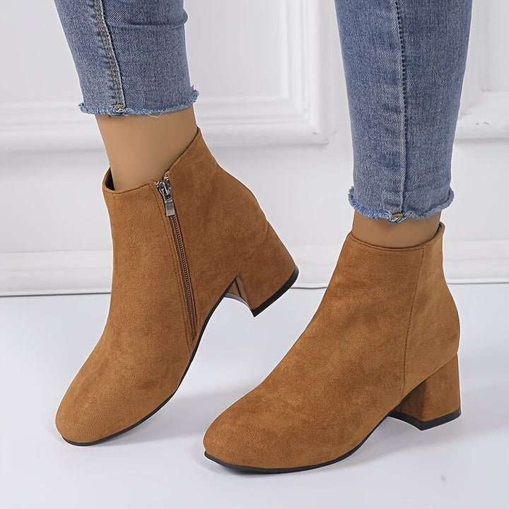 Melvorna | Damen Stiefeletten Blockabsatz Ankle Boot - Image 2