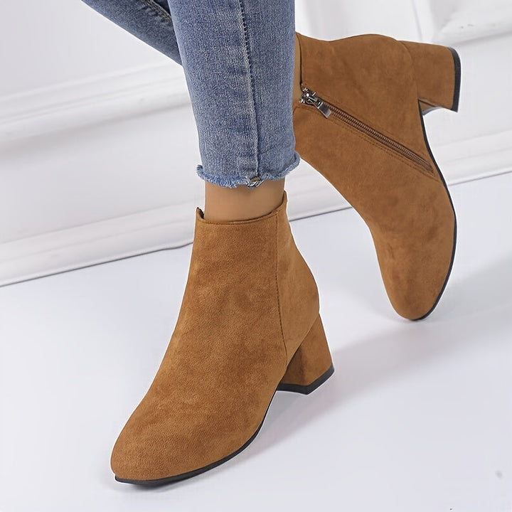 Melvorna | Damen Stiefeletten Blockabsatz Ankle Boot - Image 3