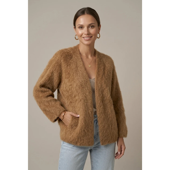 Molvaine | Damen Strickjacke Flauschig Oversize - Image 3