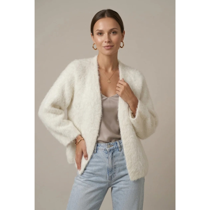 Molvaine | Damen Strickjacke Flauschig Oversize - Image 4