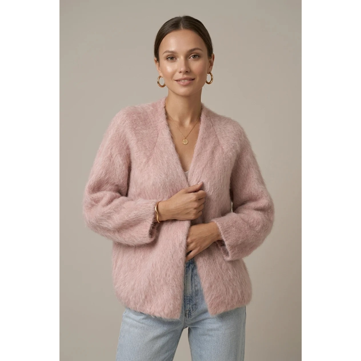 Molvaine | Damen Strickjacke Flauschig Oversize - Image 5