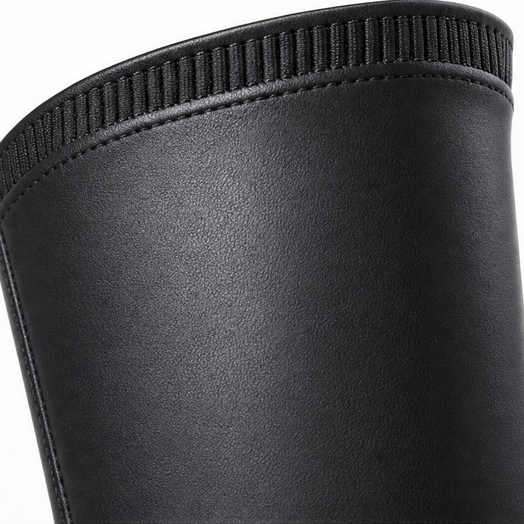 Nelvara | Damen Overknee Stiefel Stretch Schaft - Black - Image 8