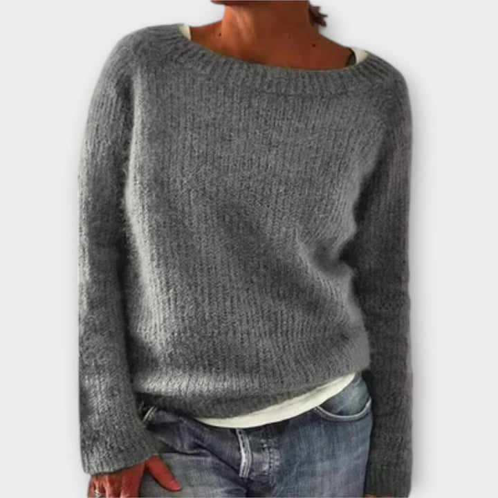 Nelvika | Damen Strickpullover mit Rundhalsausschnitt - Image 2