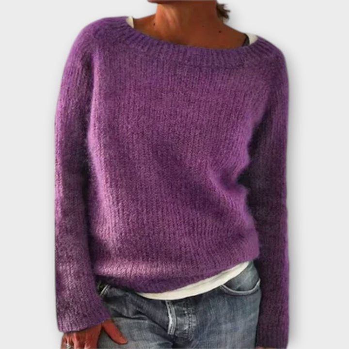 Nelvika | Damen Strickpullover mit Rundhalsausschnitt - Image 5