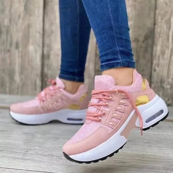 Nolvara | Damen Sneaker Luftkissen Plateausohle - Image 4