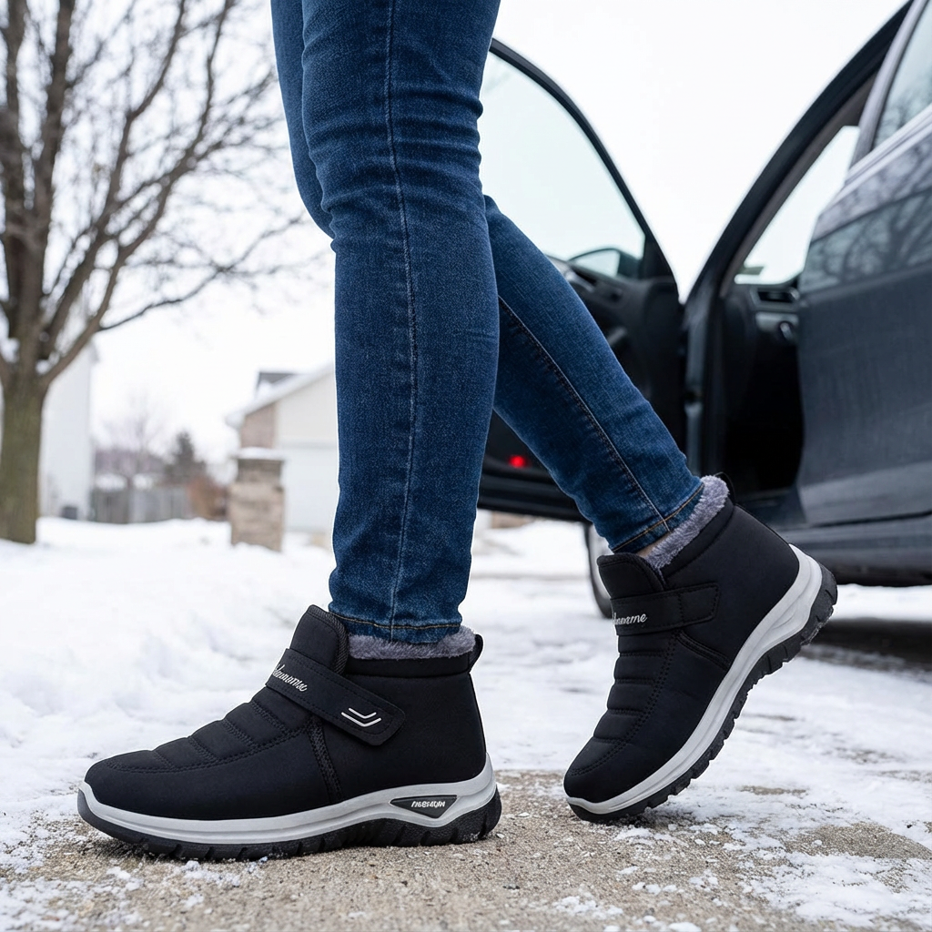 Nolveke | Damen Winterschuhe gefüttert Stiefelette - Black - Image 2