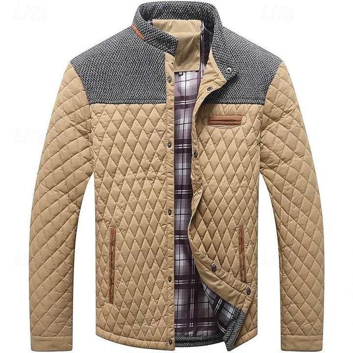Oswald | Herren Winterjacke Steppjacke Stehkragen - Khaki - Image 1