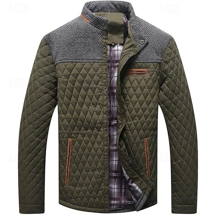 Oswald | Herren Winterjacke Steppjacke Stehkragen - Khaki - Image 10