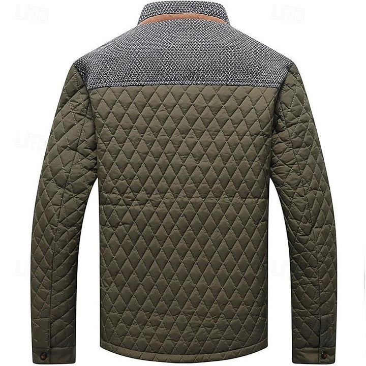 Oswald | Herren Winterjacke Steppjacke Stehkragen - Khaki - Image 11