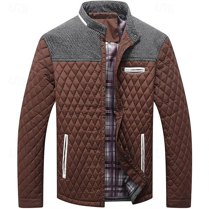 Oswald | Herren Winterjacke Steppjacke Stehkragen - Khaki - Image 12
