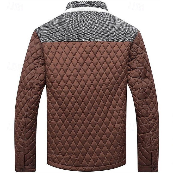 Oswald | Herren Winterjacke Steppjacke Stehkragen - Khaki - Image 13