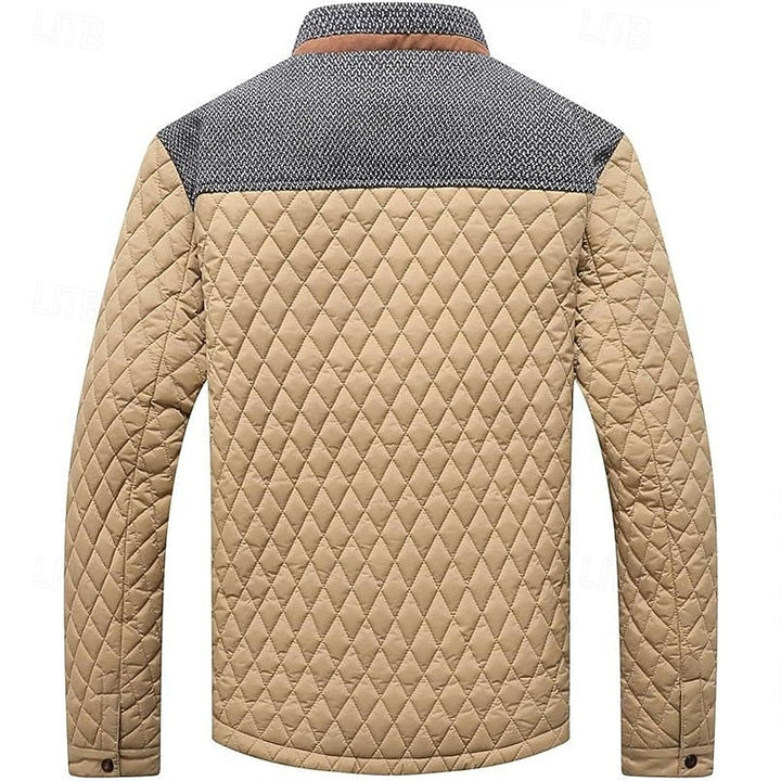 Oswald | Herren Winterjacke Steppjacke Stehkragen - Khaki - Image 3
