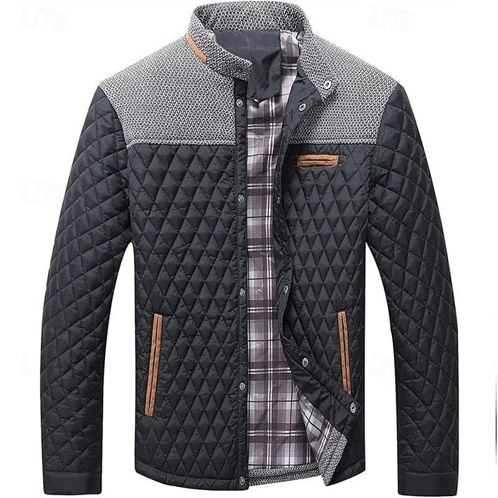 Oswald | Herren Winterjacke Steppjacke Stehkragen - Khaki - Image 4