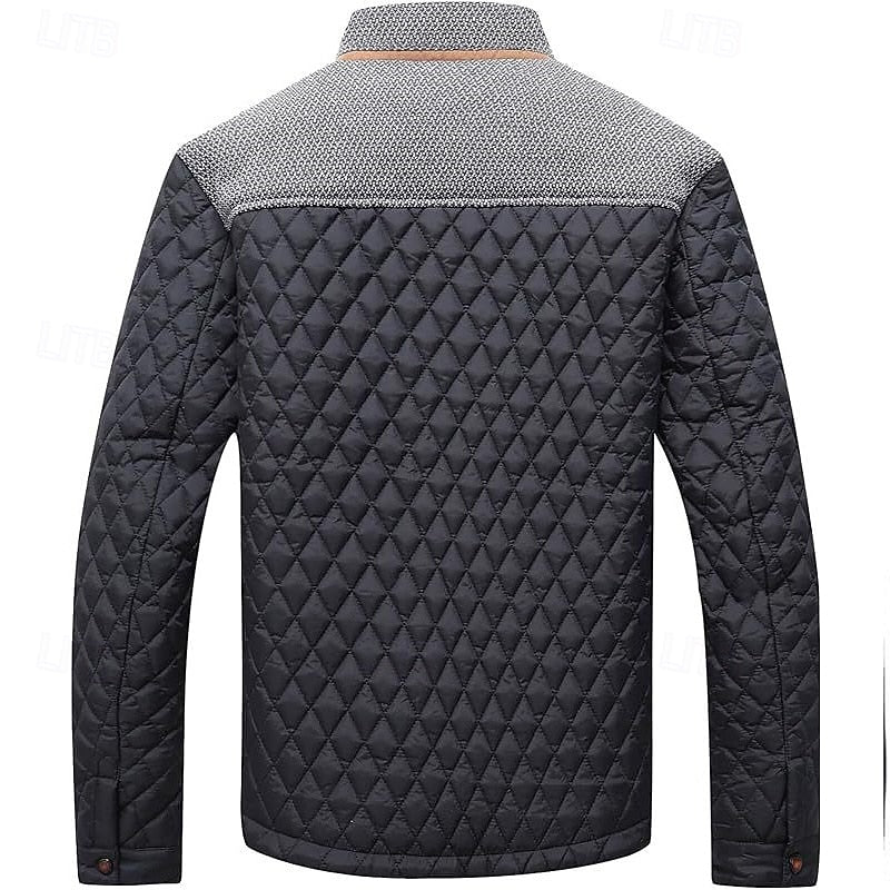 Oswald | Herren Winterjacke Steppjacke Stehkragen - Khaki - Image 5