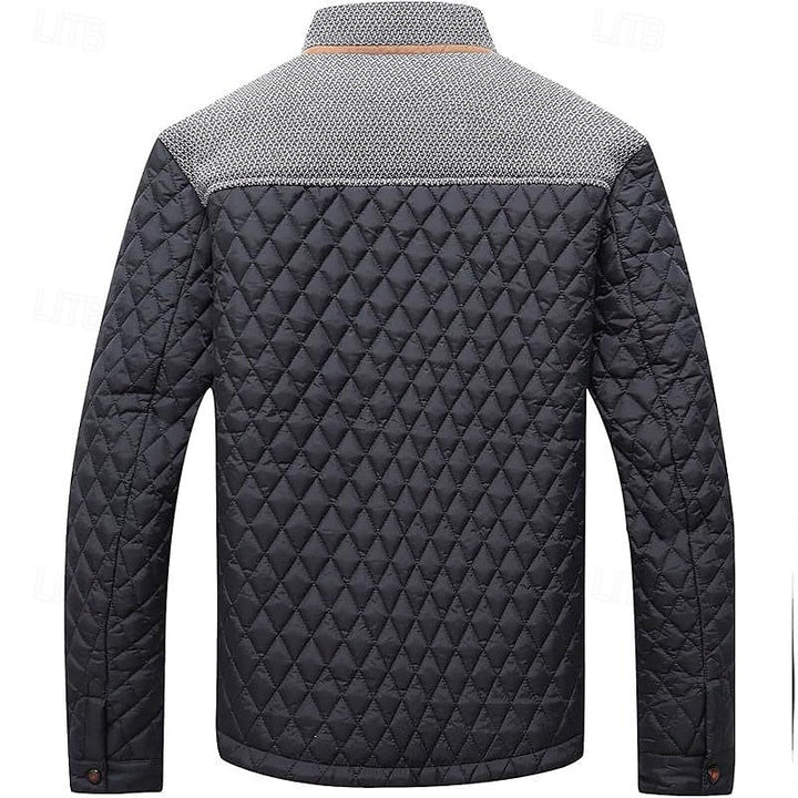 Oswald | Herren Winterjacke Steppjacke Stehkragen - Khaki - Image 5
