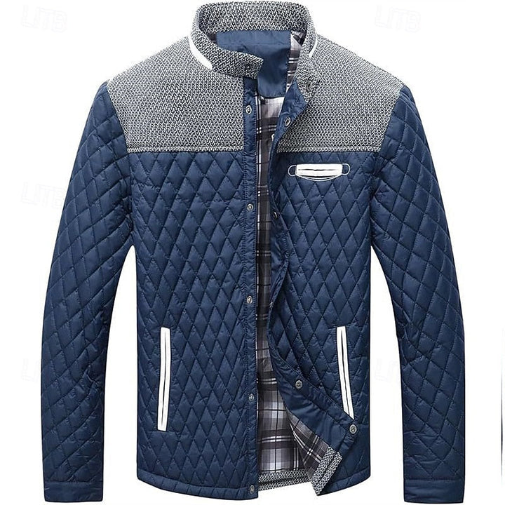 Oswald | Herren Winterjacke Steppjacke Stehkragen - Khaki - Image 6