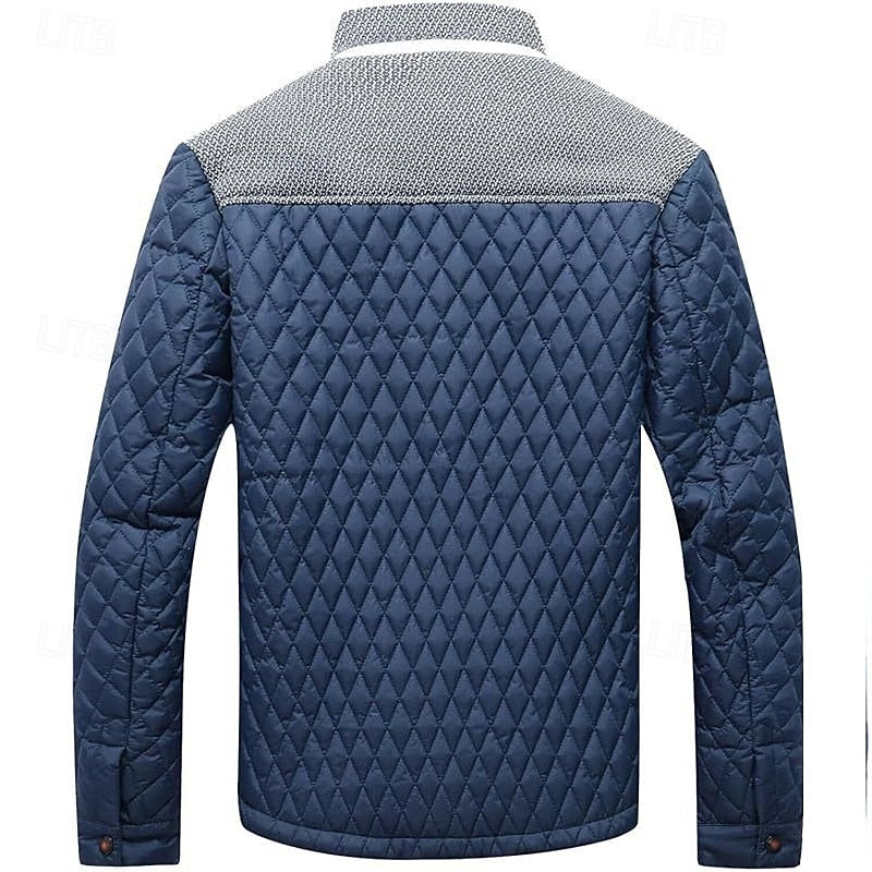 Oswald | Herren Winterjacke Steppjacke Stehkragen - Khaki - Image 7