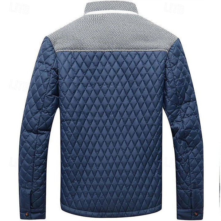 Oswald | Herren Winterjacke Steppjacke Stehkragen - Khaki - Image 7