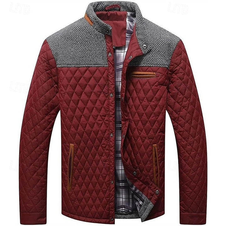Oswald | Herren Winterjacke Steppjacke Stehkragen - Khaki - Image 8