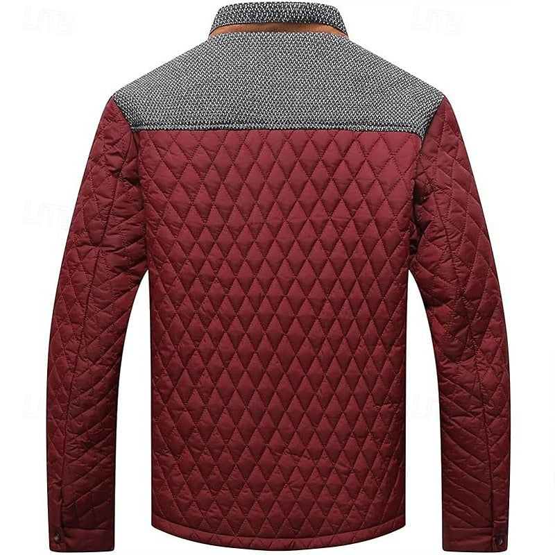 Oswald | Herren Winterjacke Steppjacke Stehkragen - Khaki - Image 9