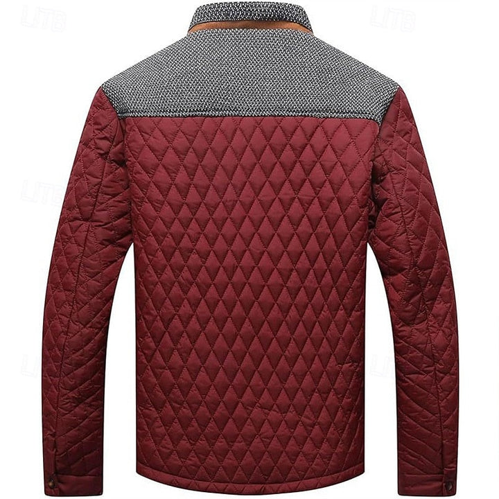 Oswald | Herren Winterjacke Steppjacke Stehkragen - Khaki - Image 9