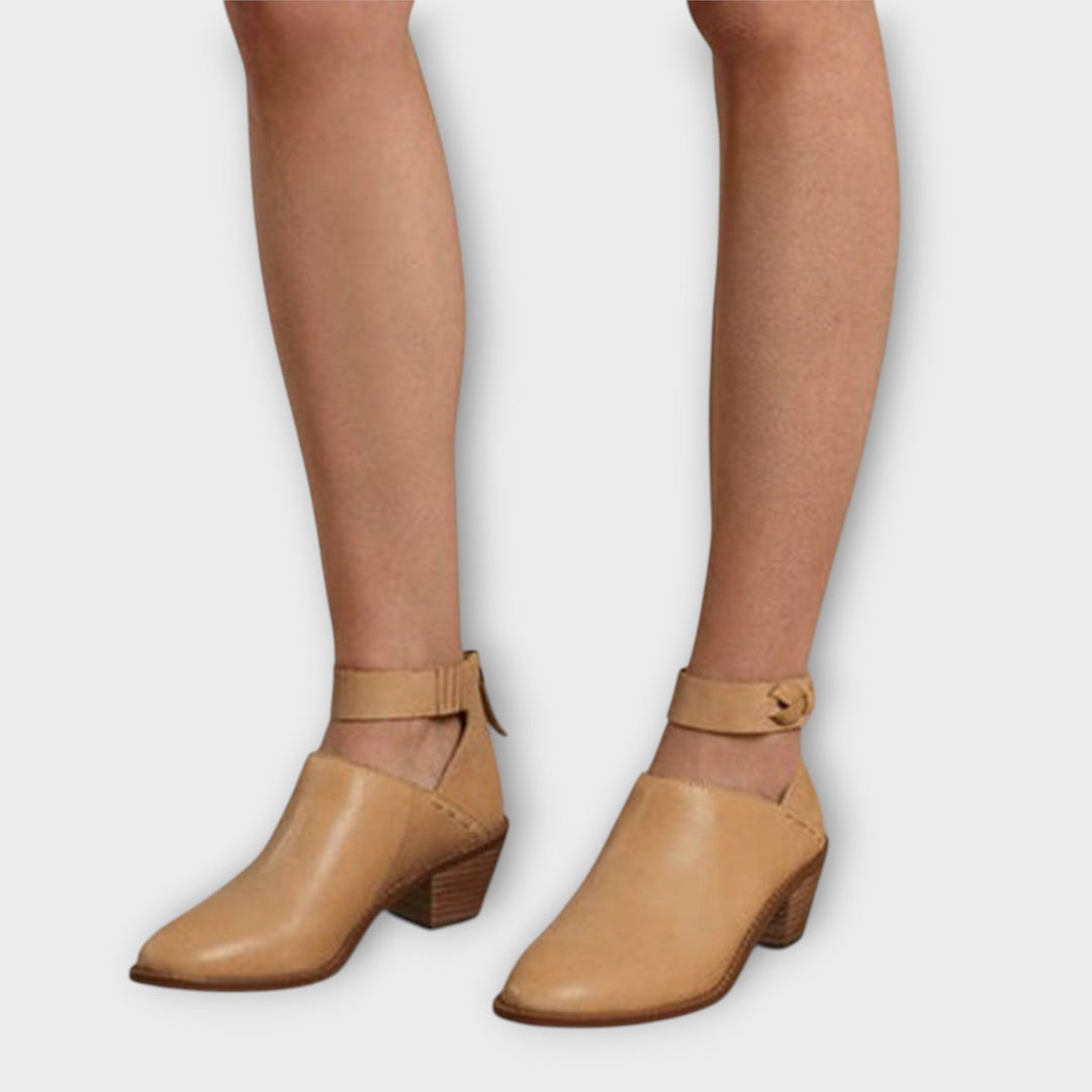 Ragnhild | Damen Stiefeletten mit Blockabsatz - Camel - Image 2