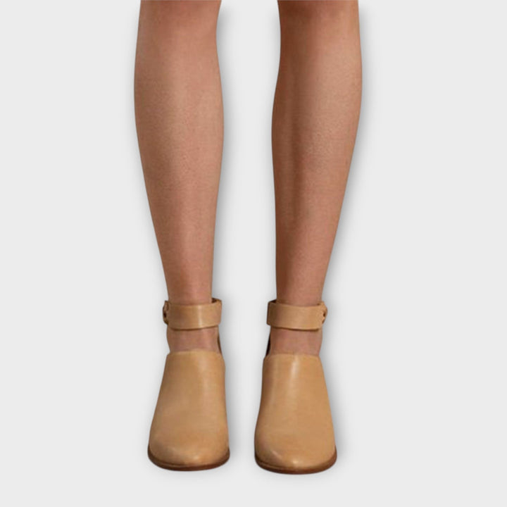 Ragnhild | Damen Stiefeletten mit Blockabsatz - Camel - Image 3