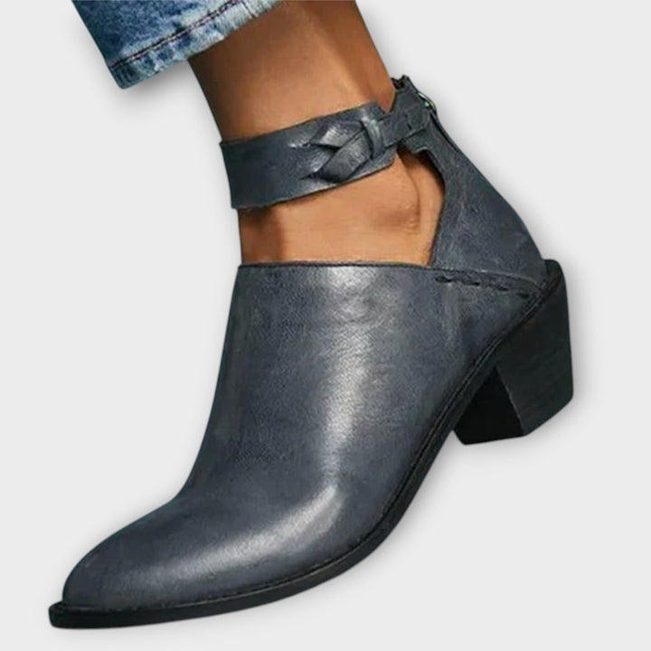 Ragnhild | Damen Stiefeletten mit Blockabsatz - Camel - Image 5