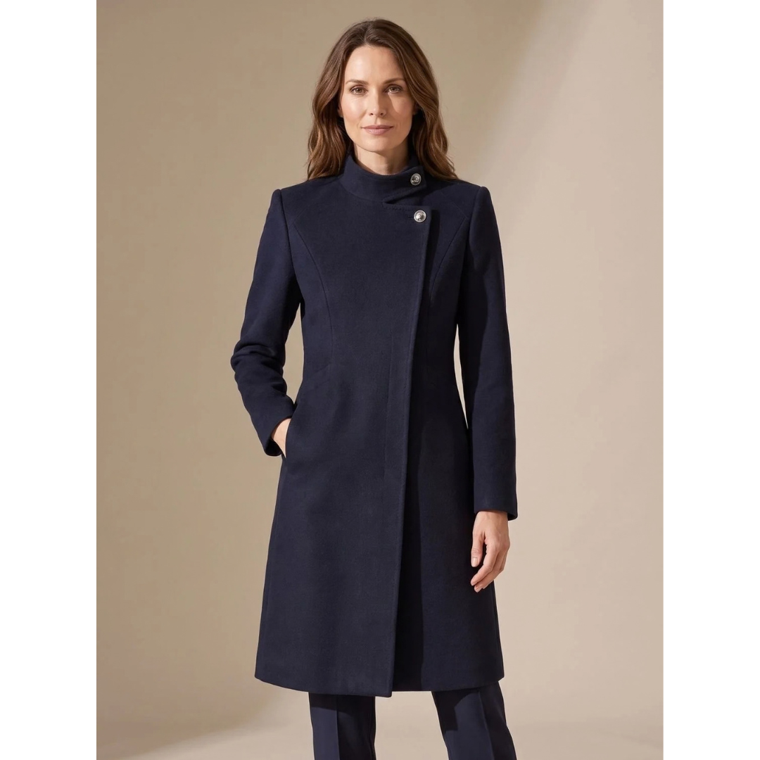 Ragnholt | Damen Wintermantel mit Stehkragen - Navy - Image 1