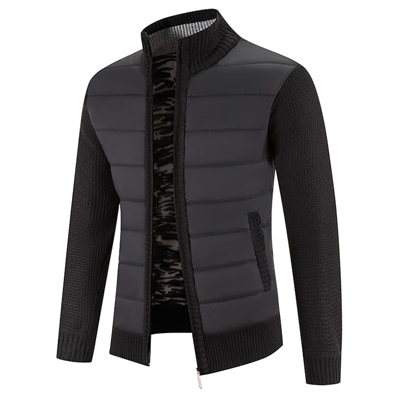Ragnulf | Herren Strickjacke Reißverschluss Stehkragen - Image 1