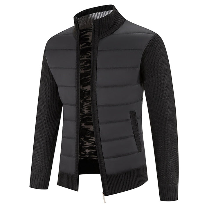 Ragnulf | Herren Strickjacke Reißverschluss Stehkragen - Image 1