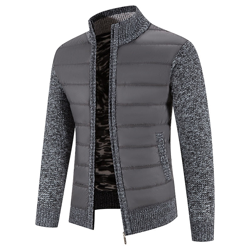 Ragnulf | Herren Strickjacke Reißverschluss Stehkragen - Image 3