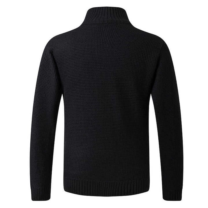 Ragnulf | Herren Strickjacke Reißverschluss Stehkragen - Image 4