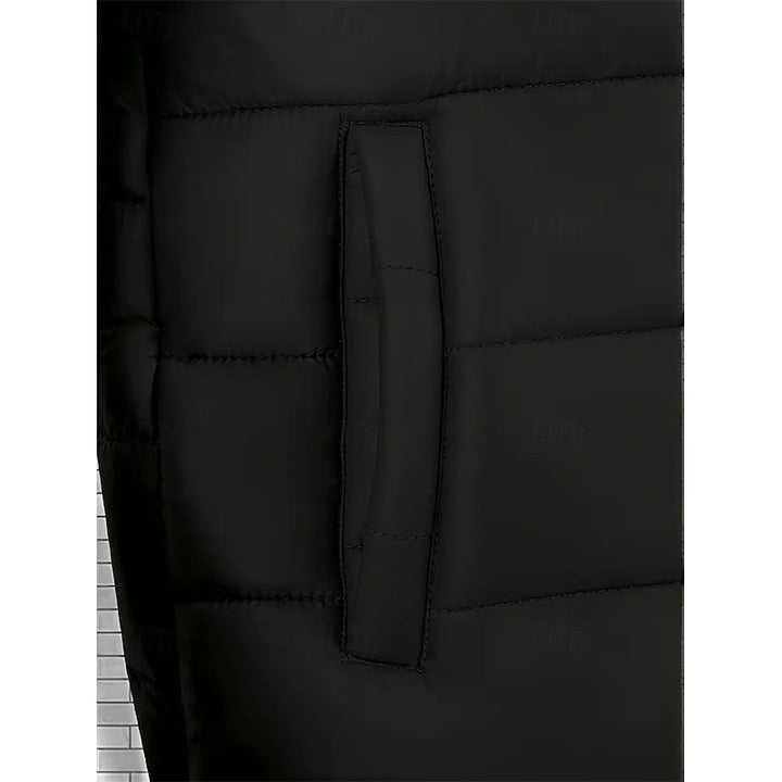 Ragnvald | Herren Steppjacke mit Kapuze Winterjacke - Black - Image 5