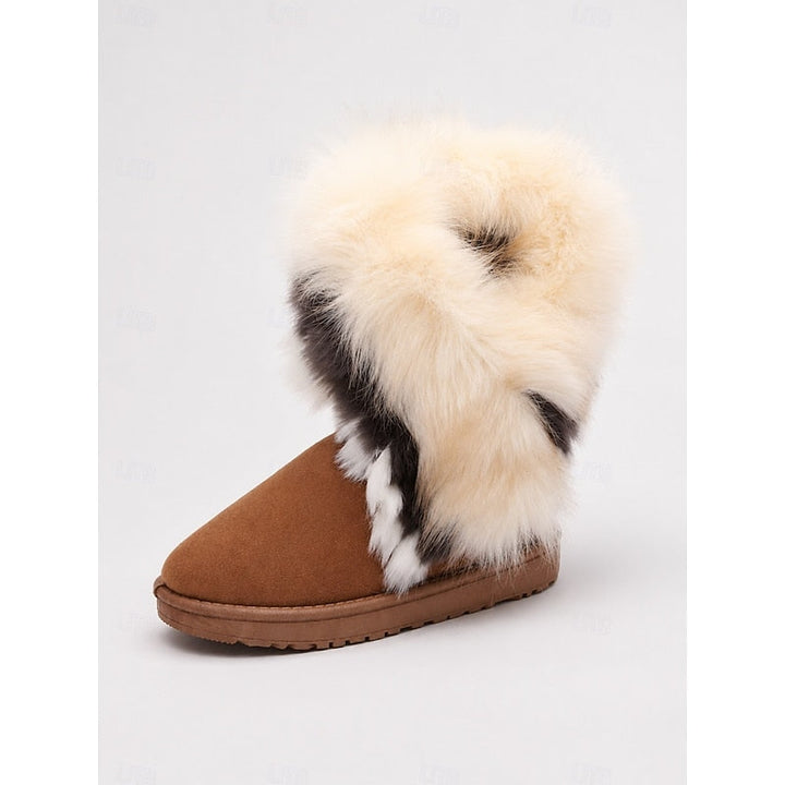 Ragnvild | Damen Winterschuhe mit Kunstfell - Camel - Image 2
