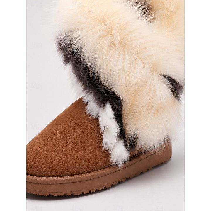 Ragnvild | Damen Winterschuhe mit Kunstfell - Camel - Image 4
