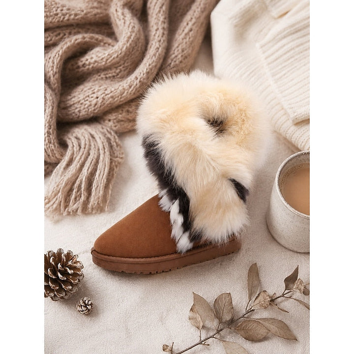 Ragnvild | Damen Winterschuhe mit Kunstfell - Camel - Image 5