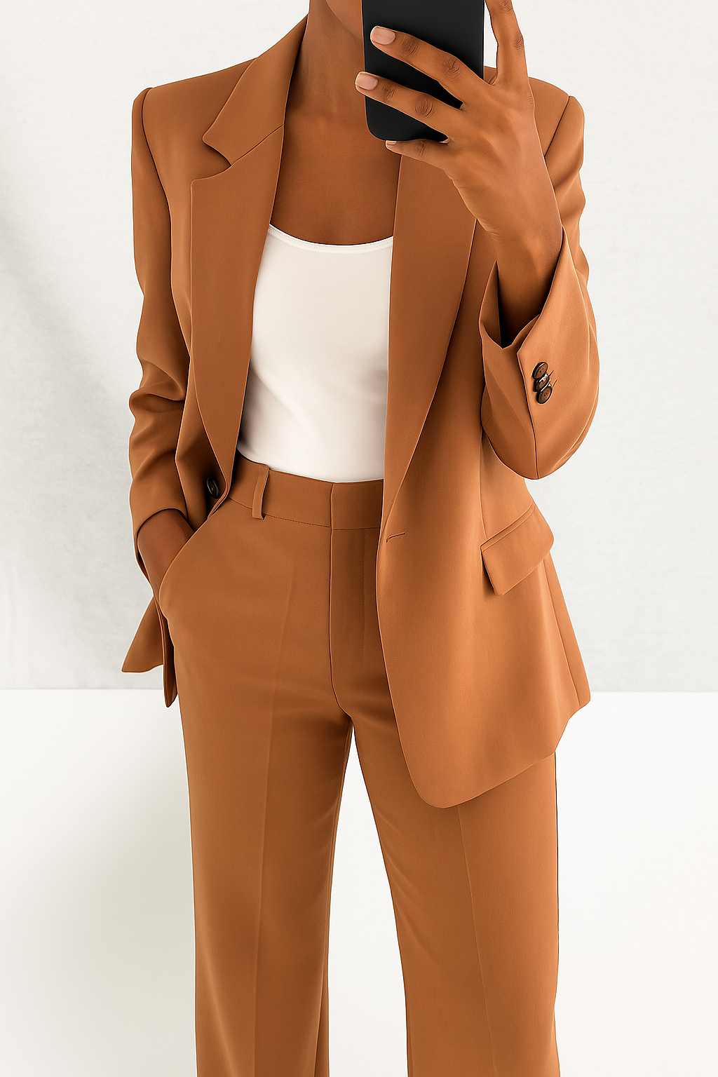 Relvaine | Damen Hosenanzug Blazer mit Schlaghose - Blue - Image 9